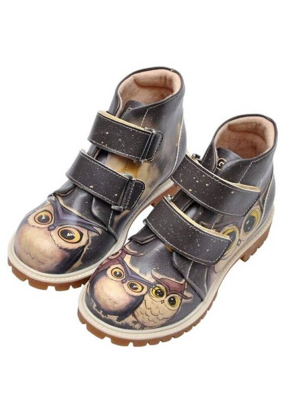 Vaikiški auliniai VEGAN batai “Owls family” BATAI VAIKAMS  - 1