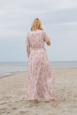 Long Wrap Dress SMILA IŠPARDAVIMAS  - 3 Long Wrap Dress SMILA IŠPARDAVIMAS  - 3