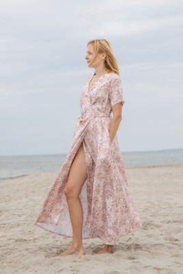 Long Wrap Dress SMILA IŠPARDAVIMAS  - 2 Long Wrap Dress SMILA IŠPARDAVIMAS  - 2