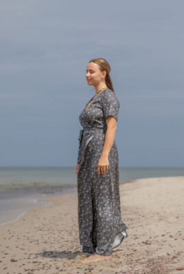 Long Wrap Dress SMILA IŠPARDAVIMAS  - 5 Long Wrap Dress SMILA IŠPARDAVIMAS  - 5