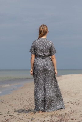 Long Wrap Dress SMILA IŠPARDAVIMAS  - 6 Long Wrap Dress SMILA IŠPARDAVIMAS  - 6