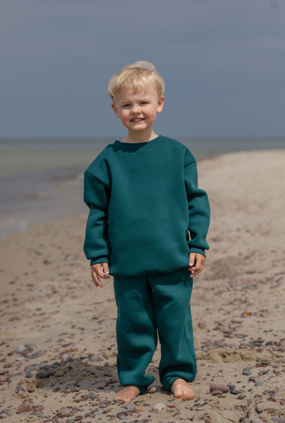 Vaikiškas laisvas džemperis, su pūkeliu Džemperiai  - 1