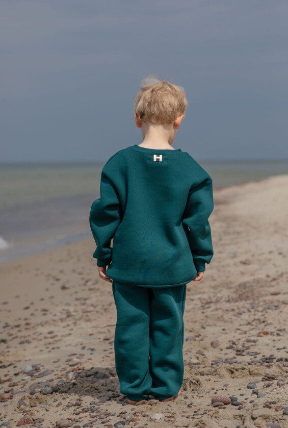 Vaikiškas laisvas džemperis, su pūkeliu Džemperiai  - 2