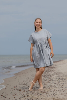 Laisva Suknelė Su Raukiniais IŠPARDAVIMAS  - 3