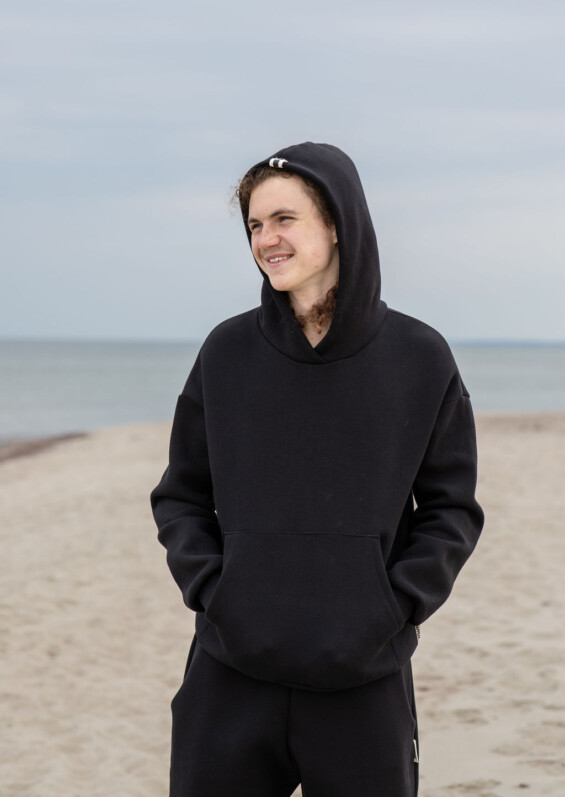 Hoodie with a pocket, warm, unisex Džemperiai/švarkeliai  - 4