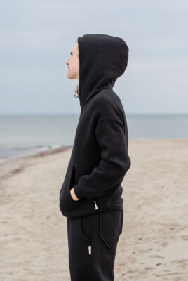 Džemperis su kišene, su pūkeliu, unisex IŠPARDAVIMAS  - 4