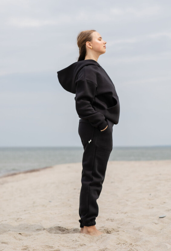 Hoodie with a pocket, warm, unisex Džemperiai/švarkeliai  - 2