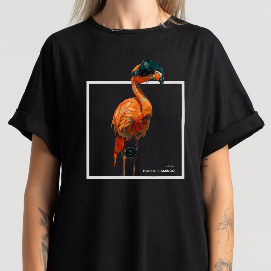 Printas „Bored Flamingo” ART.HAPPEAK  - 1