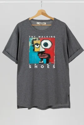 Marškinėliai „Try Walking In My Shoes” ART.HAPPEAK  - 4 Marškinėliai „Try Walking In My Shoes” ART.HAPPEAK  - 4