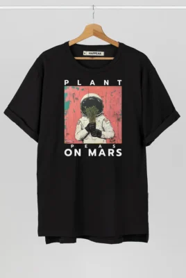 Marškinėliai „Plant Peas On MArs” Marškinėliai su spauda  - 3