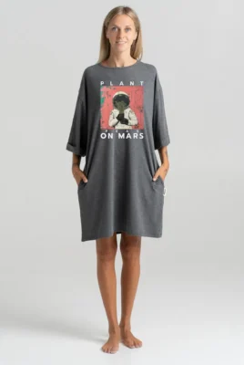 Trumpa suknelė „Plant Peas On Mars” Suknelės su spauda  - 7