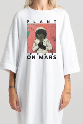 Trumpa suknelė „Plant Peas On Mars” Suknelės su spauda  - 2