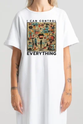 Ilga suknelė „I Can Control Everything” Suknelės su spauda - 2 Ilga suknelė „I Can Control Everything” Suknelės su spauda - 2