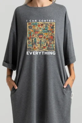 Trumpa suknelė „I Can Control Everything” Suknelės su spauda  - 8 Trumpa suknelė „I Can Control Everything” Suknelės su spauda  - 8