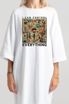Trumpa suknelė „I Can Control Everything” Suknelės su spauda  - 5 Trumpa suknelė „I Can Control Everything” Suknelės su spauda  - 5