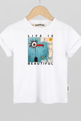 Marškinėliai „Life Is Beautiful” ART.HAPPEAK  - 2 Marškinėliai „Life Is Beautiful” ART.HAPPEAK  - 2