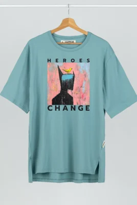 Marškinėliai „Heroes Change” Marškinėliai su spauda - 5 Marškinėliai „Heroes Change” Marškinėliai su spauda - 5