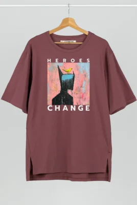 Marškinėliai „Heroes Change” Marškinėliai su spauda - 2 Marškinėliai „Heroes Change” Marškinėliai su spauda - 2