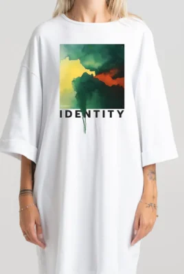 Trumpa suknelė „Identity” Drabužiai su spauda - 5 Trumpa suknelė „Identity” Drabužiai su spauda - 5