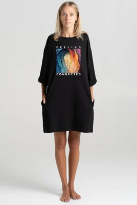 Trumpa suknelė „Feeling Connected” Drabužiai su spauda  - 3