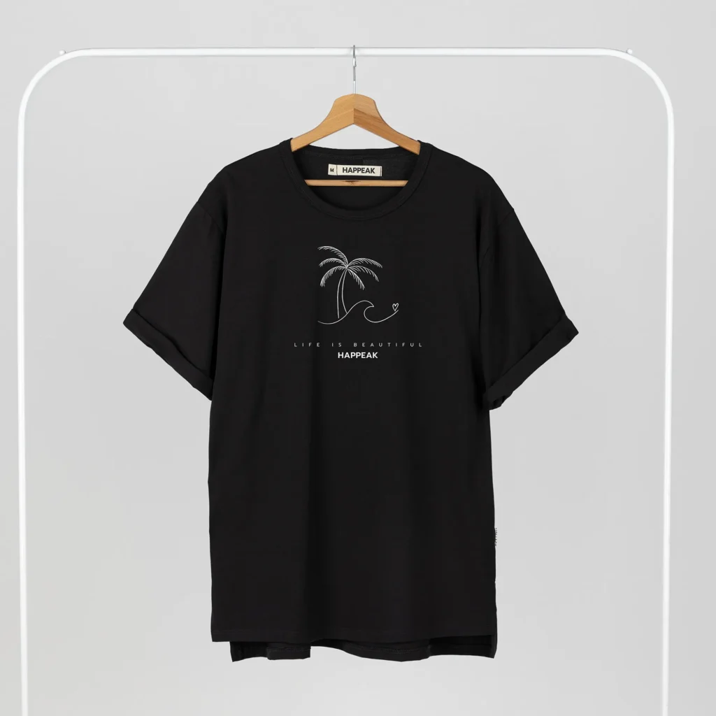 Marškinėliai „Palm Heart” Drabužiai su spauda  - 1