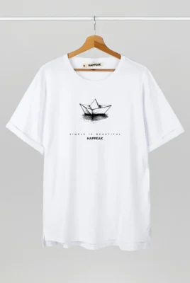 Marškinėliai „Paper boat” Marškinėliai su spauda - 4 Marškinėliai „Paper boat” Marškinėliai su spauda - 4