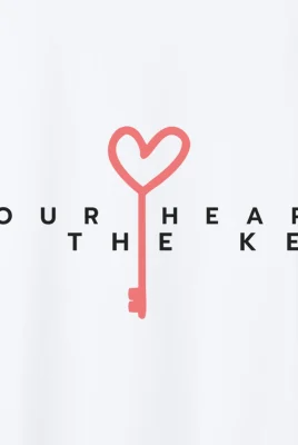 Marškinėliai „Heart is the key” Marškinėliai su spauda  - 2 Marškinėliai „Heart is the key” Marškinėliai su spauda  - 2