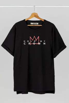 Marškinėliai „Hold my crown” Marškinėliai su spauda  - 5