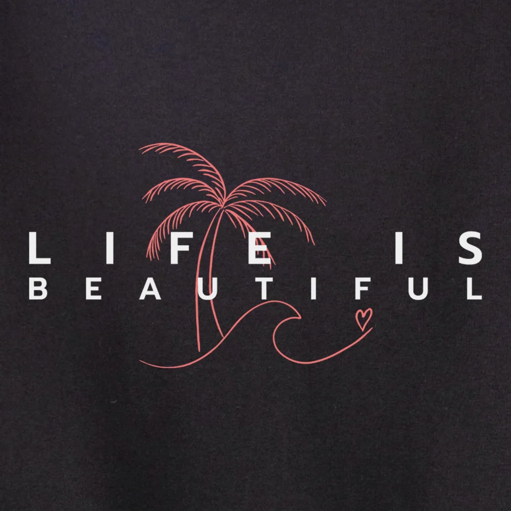 Marškinėliai „Life is beautiful” Marškinėliai su spauda  - 2