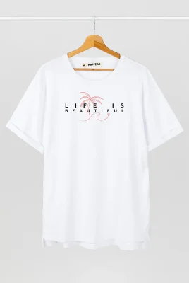 Marškinėliai „Life is beautiful” Marškinėliai su spauda  - 3