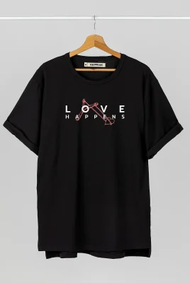 Marškinėliai „Love happens” Marškinėliai su spauda  - 5