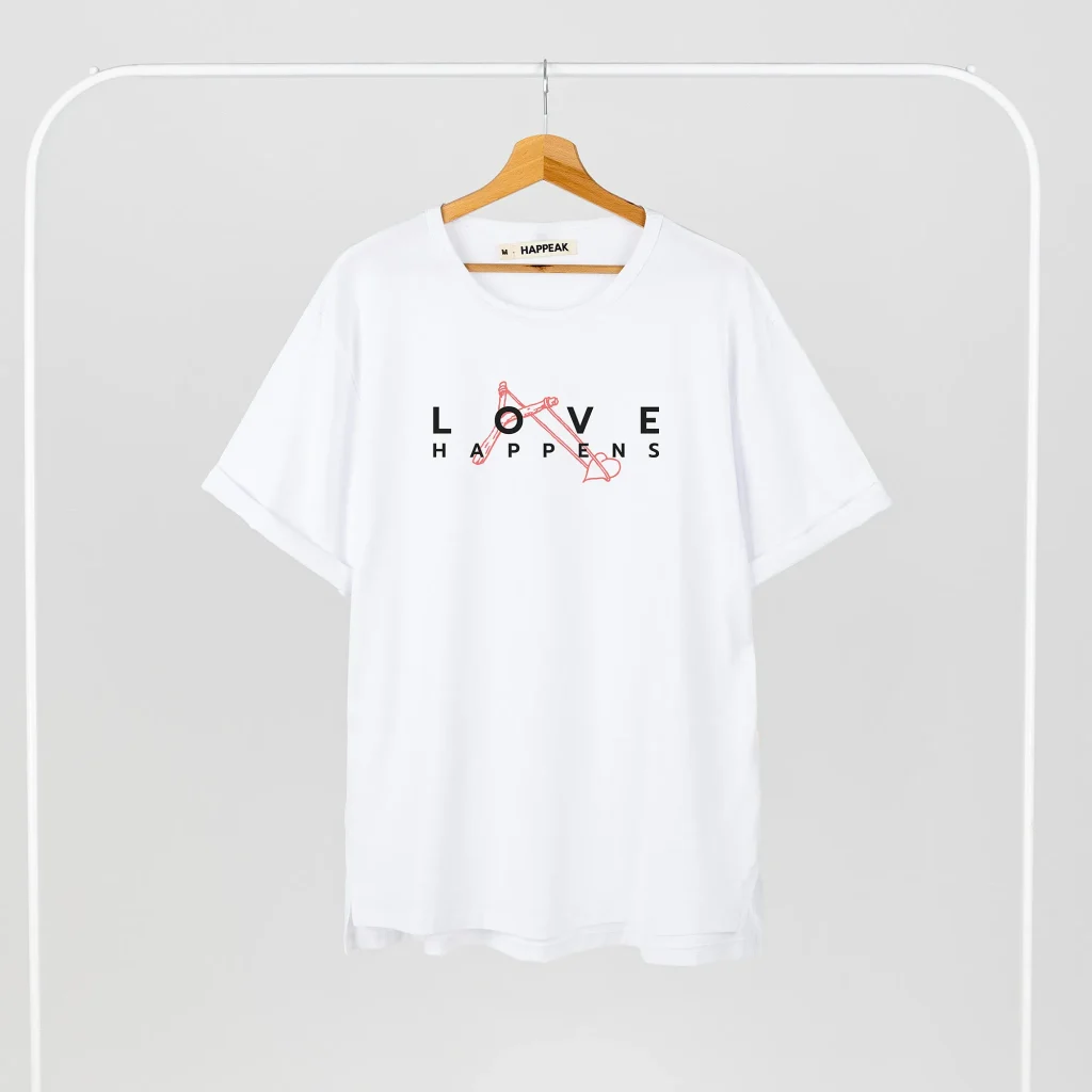 Marškinėliai „Love happens” Marškinėliai su spauda  - 1