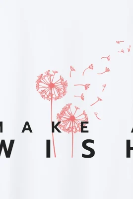 Marškinėliai „Make a wish” ART.HAPPEAK - 4 Marškinėliai „Make a wish” ART.HAPPEAK - 4