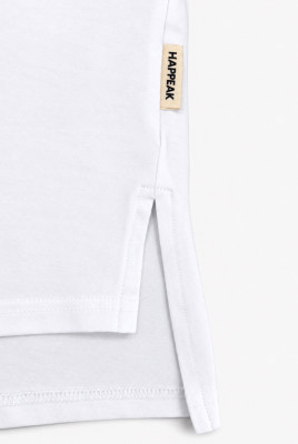 T-shirt with a slit Marškinėliai  - 4