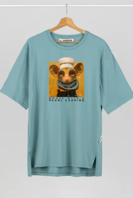 Marškinėliai „Mouse With Pearl Earring” Marškinėliai su spauda  - 2