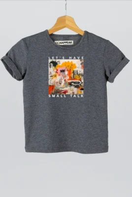 Marškinėliai „Small Talk” Drabužiai su spauda - 3 Marškinėliai „Small Talk” Drabužiai su spauda - 3