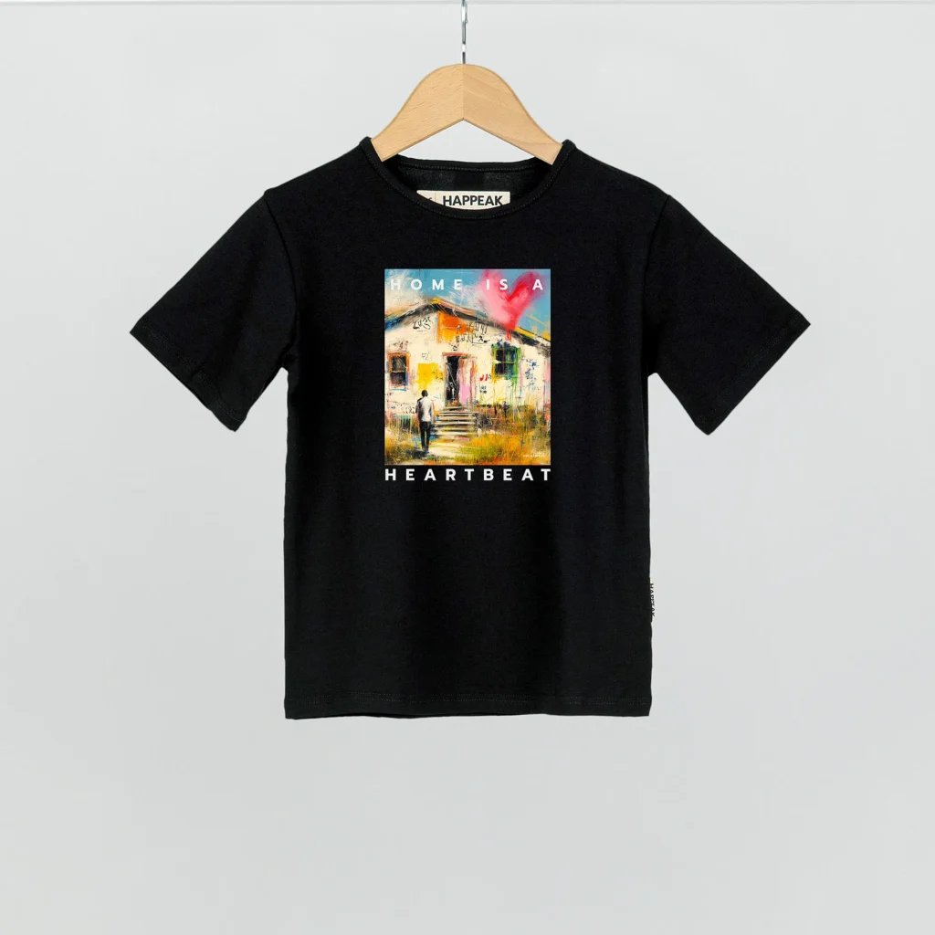 Marškinėliai „Home Is A Heartbeat” ART.HAPPEAK  - 2