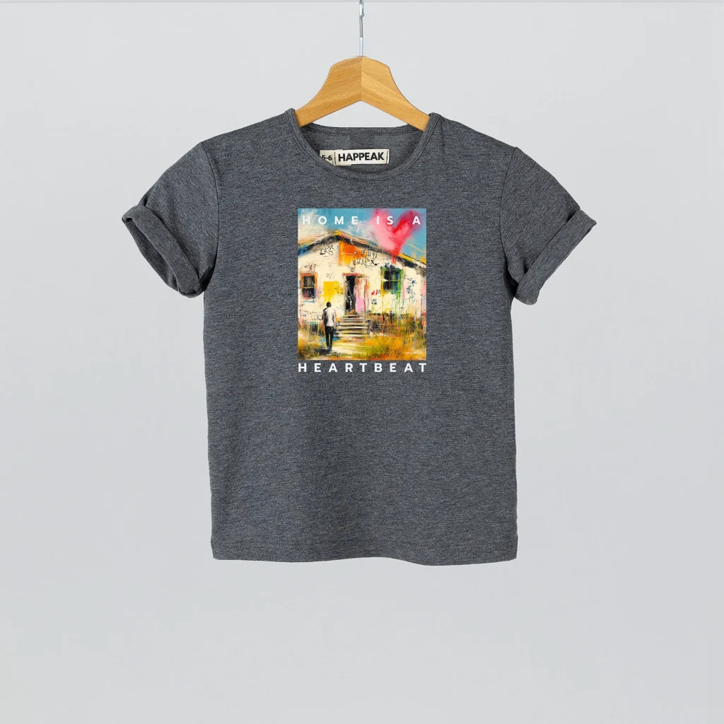 Marškinėliai „Home Is A Heartbeat” ART.HAPPEAK  - 1