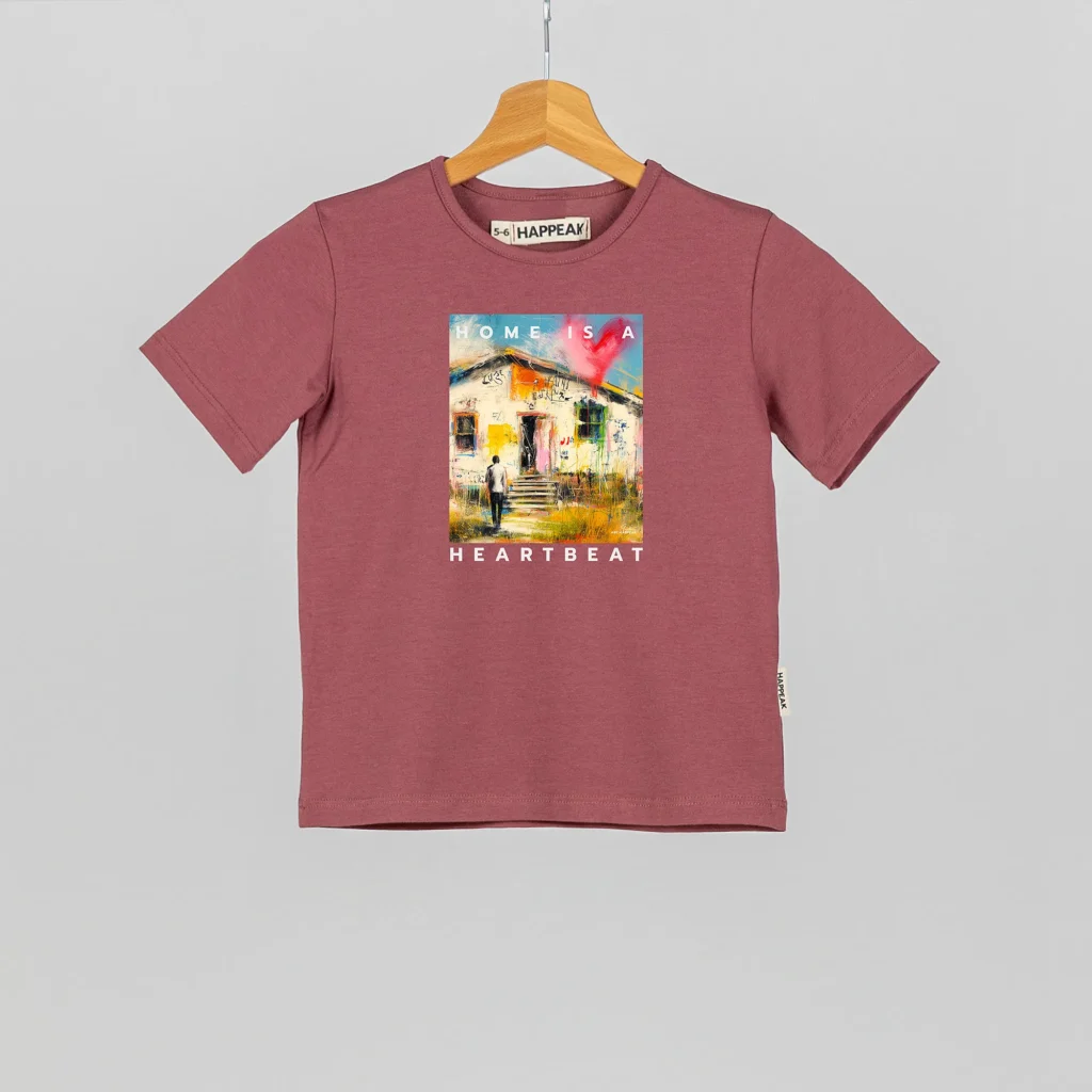 Marškinėliai „Home Is A Heartbeat” ART.HAPPEAK  - 4
