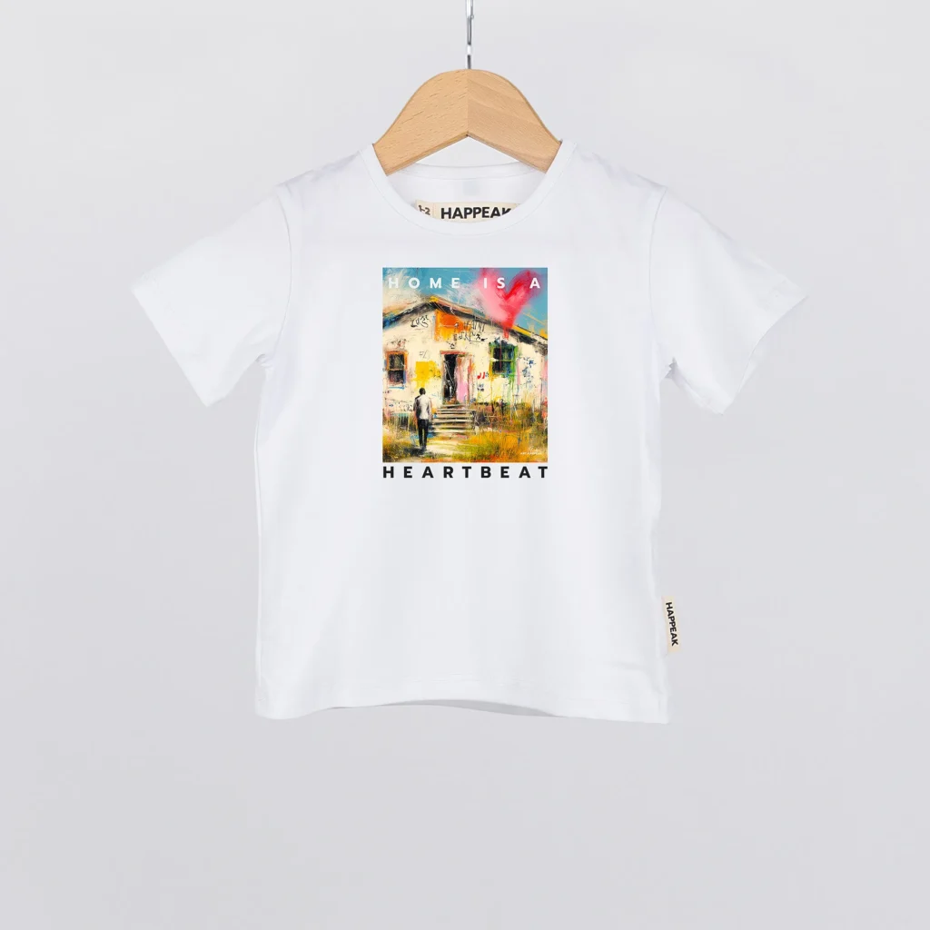 Marškinėliai „Home Is A Heartbeat” ART.HAPPEAK  - 3