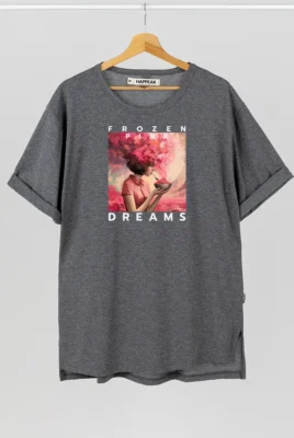 Marškinėliai „Frozen Pink Dreams” Marškinėliai su spauda - 3 Marškinėliai „Frozen Pink Dreams” Marškinėliai su spauda - 3