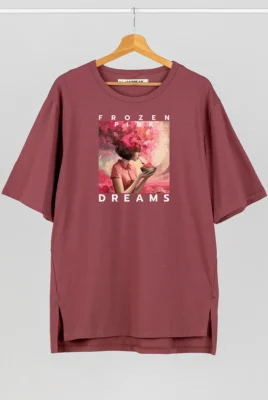 Marškinėliai „Frozen Pink Dreams” Marškinėliai su spauda - 4 Marškinėliai „Frozen Pink Dreams” Marškinėliai su spauda - 4