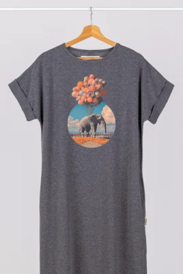 Ilga suknelė „Būties lengvumas” Drabužiai su spauda  - 3