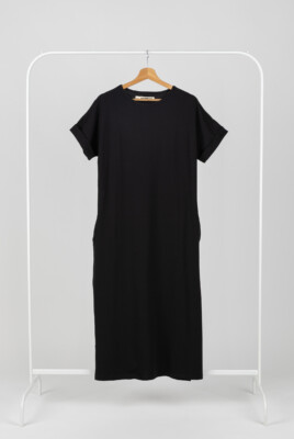 Long city dress, organic IŠPARDAVIMAS - 3 Long city dress, organic IŠPARDAVIMAS - 3