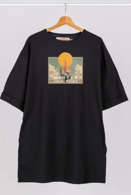 Trumpa suknelė „Winter sail mode” Suknelės su spauda  - 2 Trumpa suknelė „Winter sail mode” Suknelės su spauda  - 2