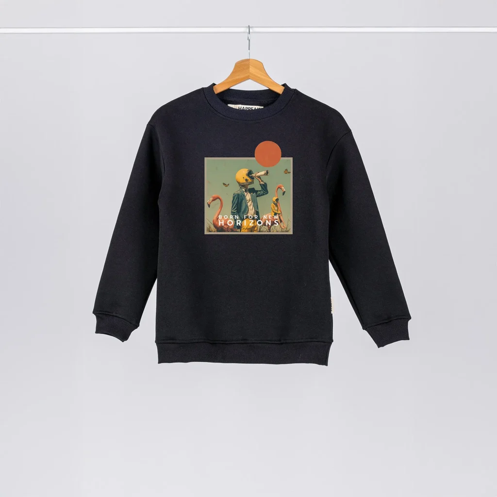 Vaikiškas džemperis „Born for new horizons” Džemperiai vaikams  - 1 Vaikiškas džemperis „Born for new horizons” Džemperiai vaikams  - 1