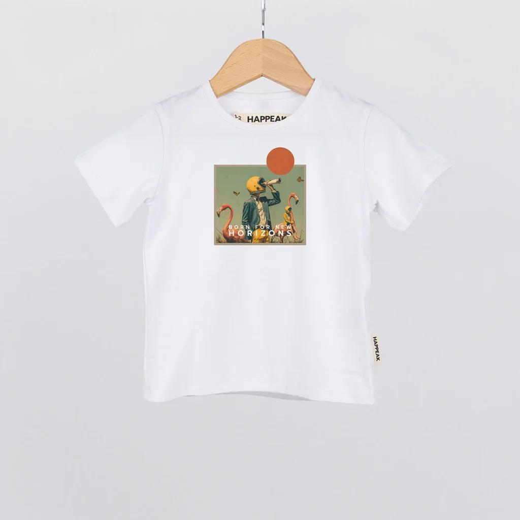 Marškinėliai „Born for new horizons” ART.HAPPEAK  - 2 Marškinėliai „Born for new horizons” ART.HAPPEAK  - 2
