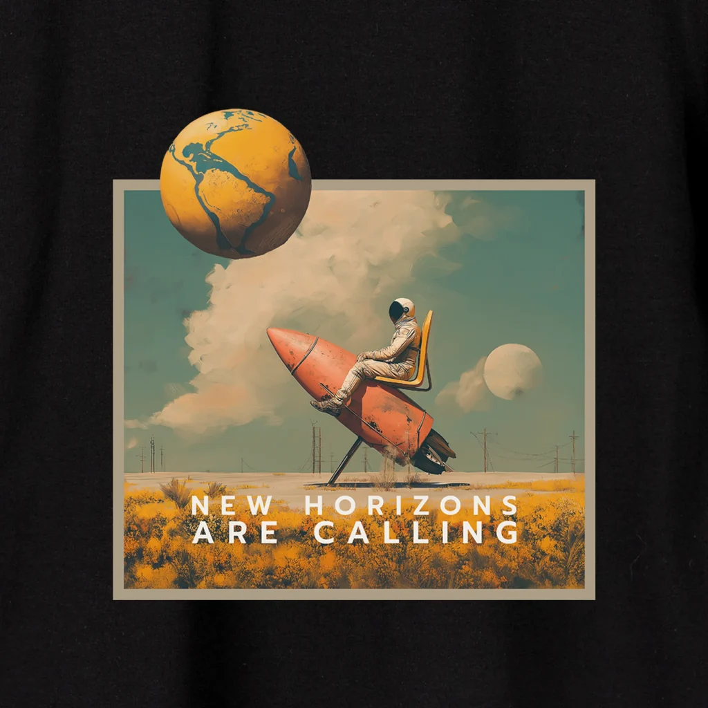 Marškinėliai „New horizons are calling” Marškinėliai vaikams  - 6 Marškinėliai „New horizons are calling” Marškinėliai vaikams  - 6
