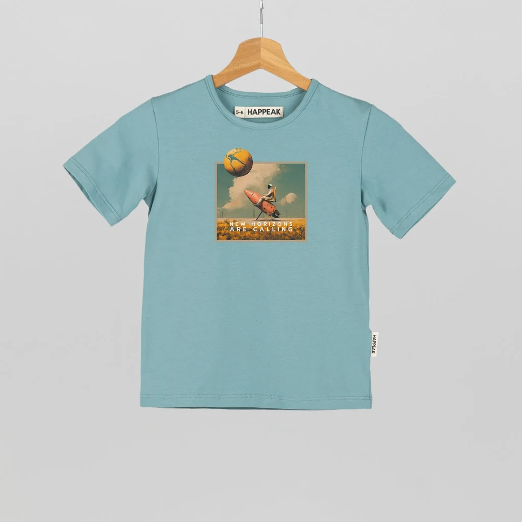 Marškinėliai „New horizons are calling” Marškinėliai vaikams  - 3 Marškinėliai „New horizons are calling” Marškinėliai vaikams  - 3
