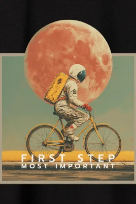 Marškinėliai „First step most important” ART.HAPPEAK  - 6 Marškinėliai „First step most important” ART.HAPPEAK  - 6